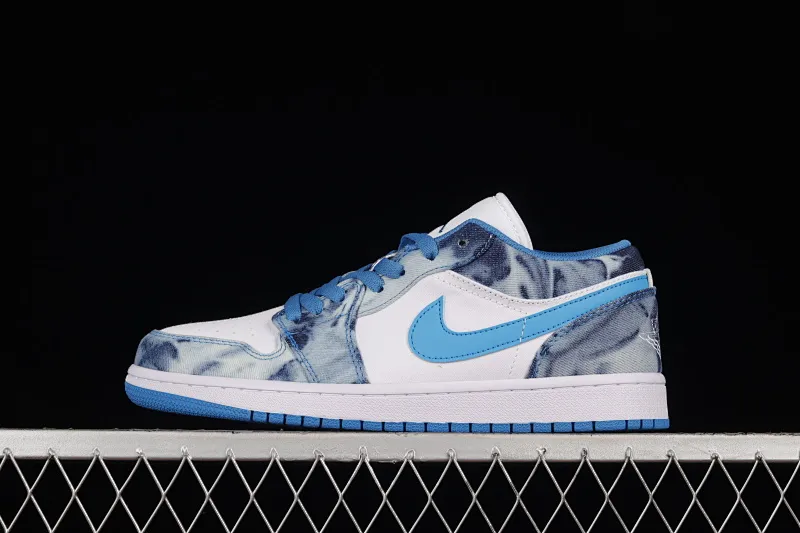All categories Air Jordan Jordan series basketball shoes Air Jordan 1 Low Z version Air Jordan 1 Low "Washed Denim" AJ1 Joe 1 navy washed denim low-top casual sneakers DM8947-100